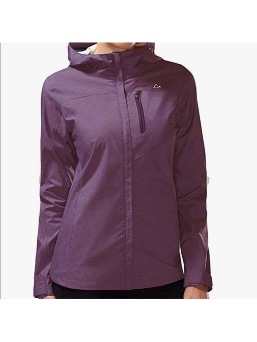 Paradox Rain Wind Outdoor Weather Purple Hooded Full Zip Coat Jacket Small